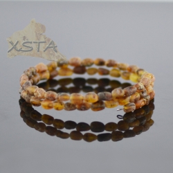 Memory wire Baltic amber bracelet